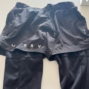 ASRV combo leggings shorts